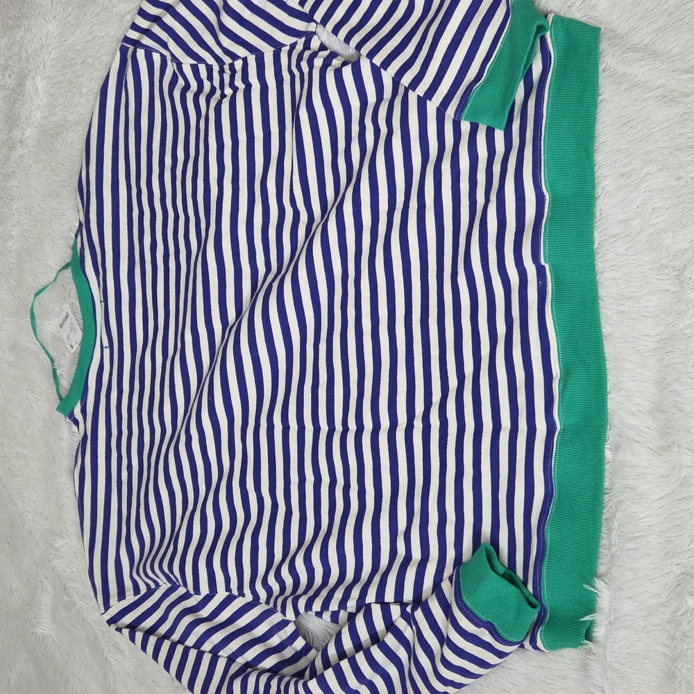 Free People Classic Striped Oversized Crewneck Sand Dollar Combo - Picture 9 of 9